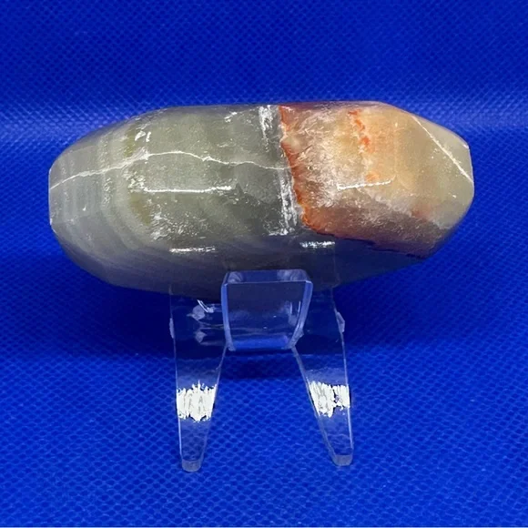 Green Onyx Faceted Heart - Picture 3 of 5